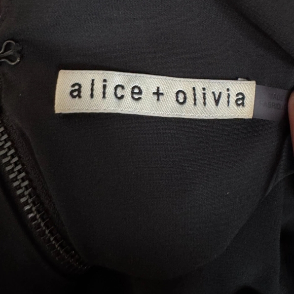 NWOT Alice and Olivia Tessa Runway  Black Striped Dress Size 40. 4. Small - Picture 10 of 12